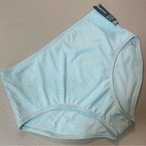 DSG Women's Aqua Striped Swim Bottom NWT